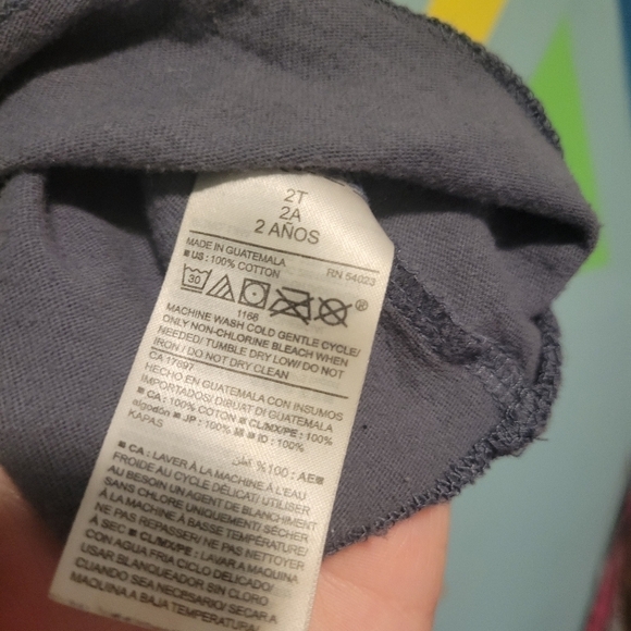 Old Navy Girl's Gray & Golden Lettering Heart Dad Tank Top Size 2T - Picture 4 of 5